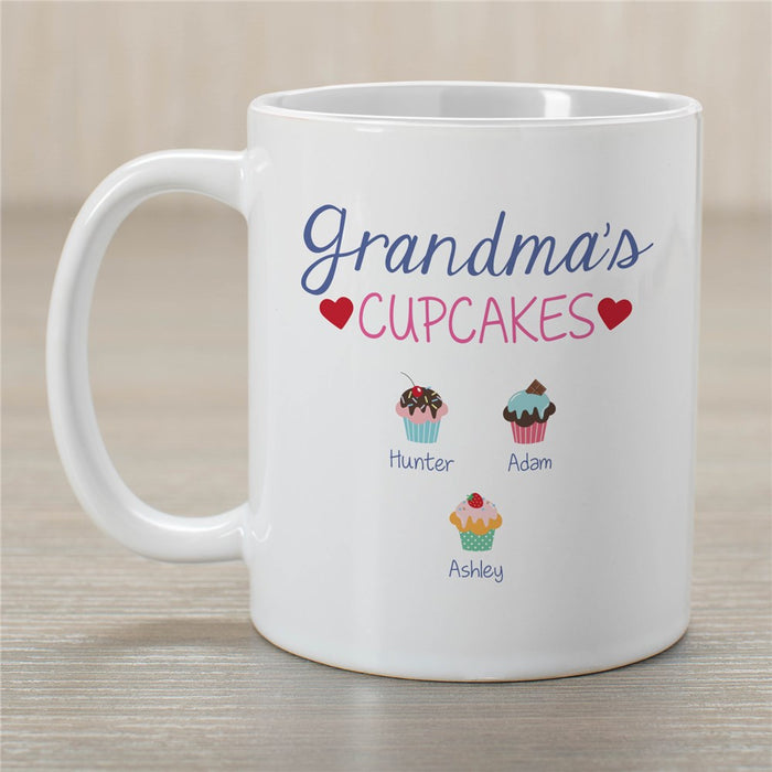 Grandma's Cupcakes Coffee Mug - Custom Cupcake Themed Mug for Grandmother - Way Up Gifts