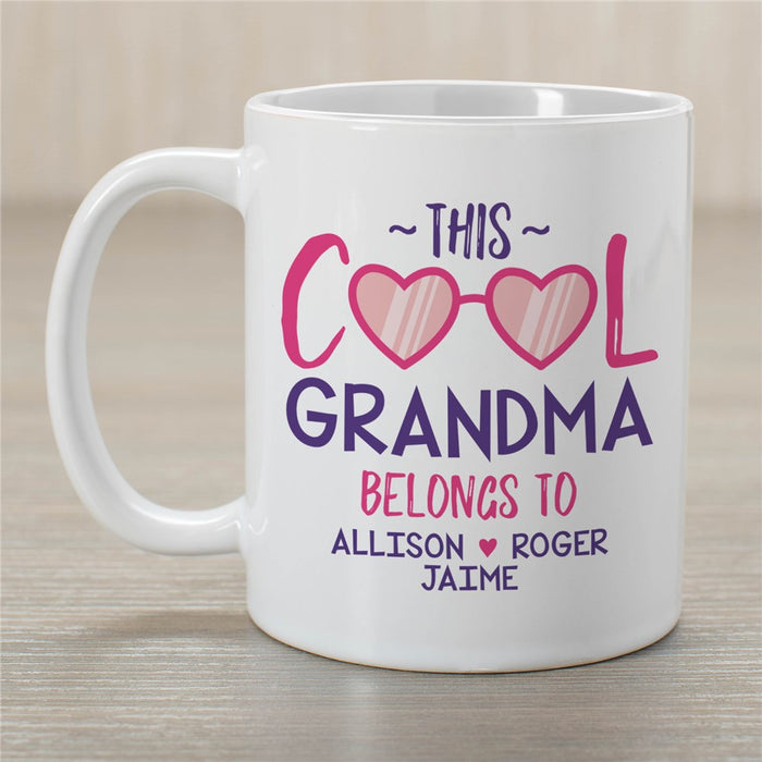 Cool Grandma Coffee Mug - Personalized Fun Grandmother Gift - Way Up Gifts