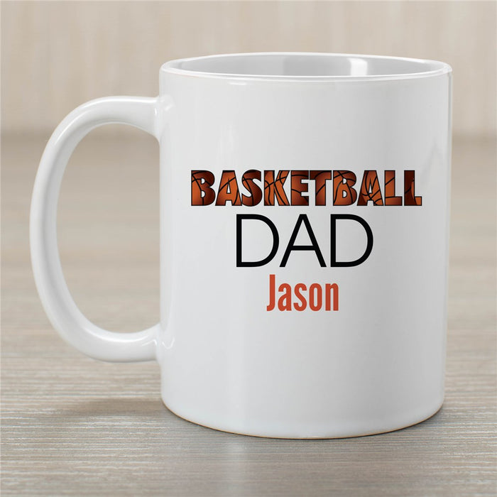 Basketball Dad Mug - Custom Sports Dad Coffee Mug for Basketball Fans - Way Up Gifts