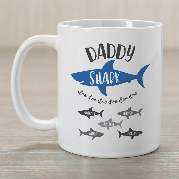 Daddy Shark Coffee Mug - Custom Shark-Themed Mug for Dads - Way Up Gifts