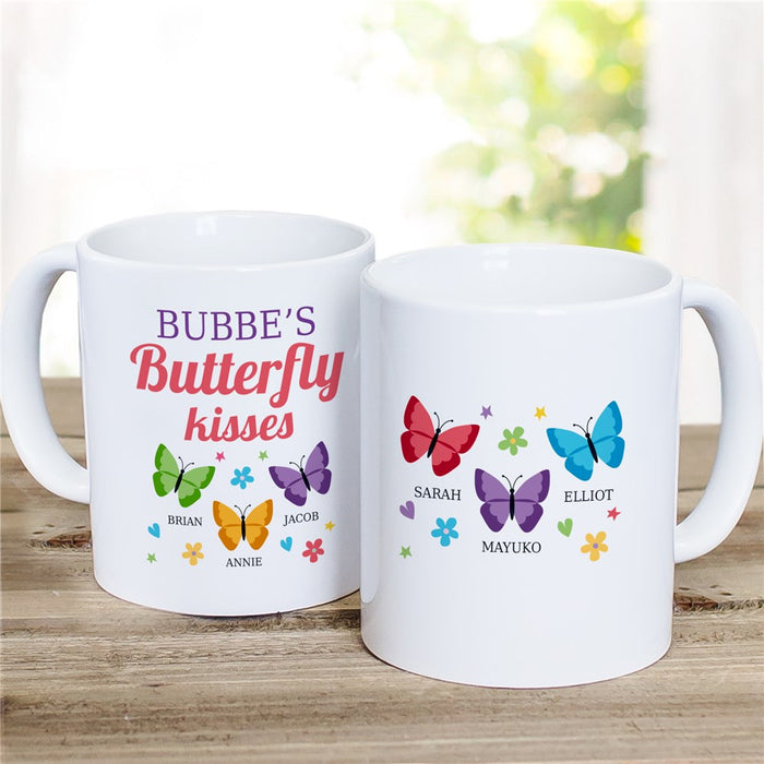 Butterfly Kisses Mug - Custom Sentimental Mug with Butterfly Art - Way Up Gifts