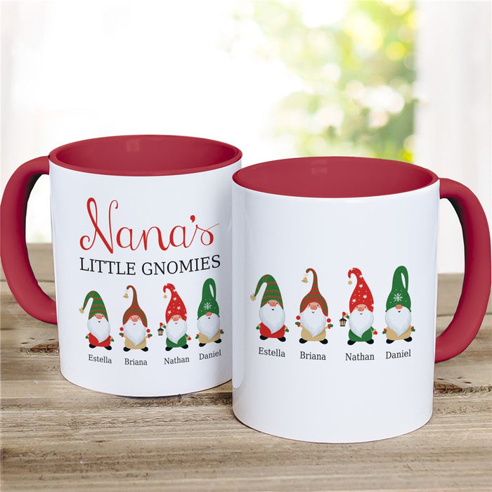 Christmas Gnomies Mug - Festive Gnome-Themed Personalized Christmas Mug - Way Up Gifts