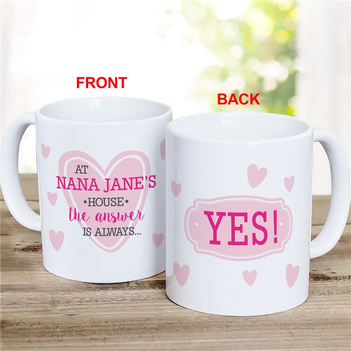 The Answer Is Coffee Mug - Funny Personalized Text Mug - Way Up Gifts