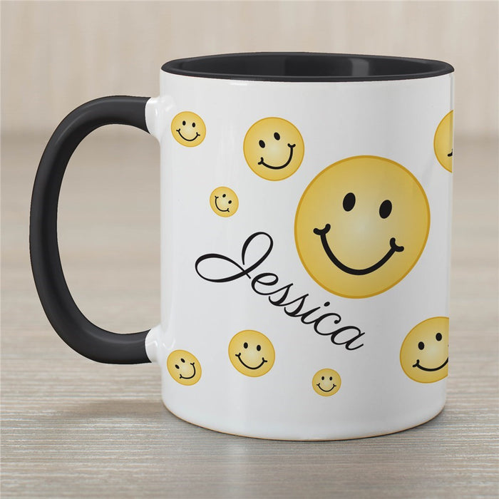 Smiley Faces Coffee Mug - Personalized Cheerful Mug - Way Up Gifts