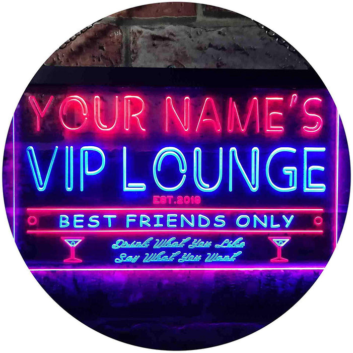 Personalized VIP Lounge LED Light Sign - Way Up Gifts