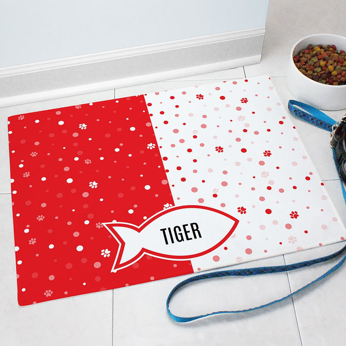 Fish Pet Mat - Personalized Feeding Rug - Way Up Gifts