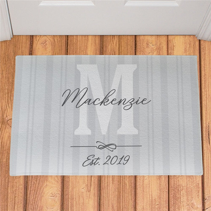 Family Initial Personalized Doormat - Custom Monogram Entry Mat - Way Up Gifts