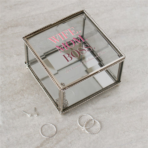 Personalized Wife Mom Boss Jewelry Box - Custom Gift for Her - Way Up Gifts