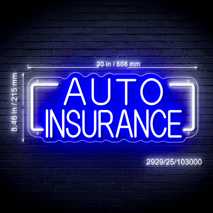 Auto Insurance Ultra-Bright LED Sign with Remote (Neon-Style, LED Technology) - Way Up Gifts