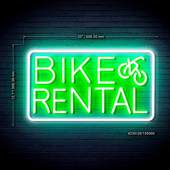 Bike Rental Ultra-Bright LED Sign with Remote (Neon-Style, LED Technology) - Way Up Gifts