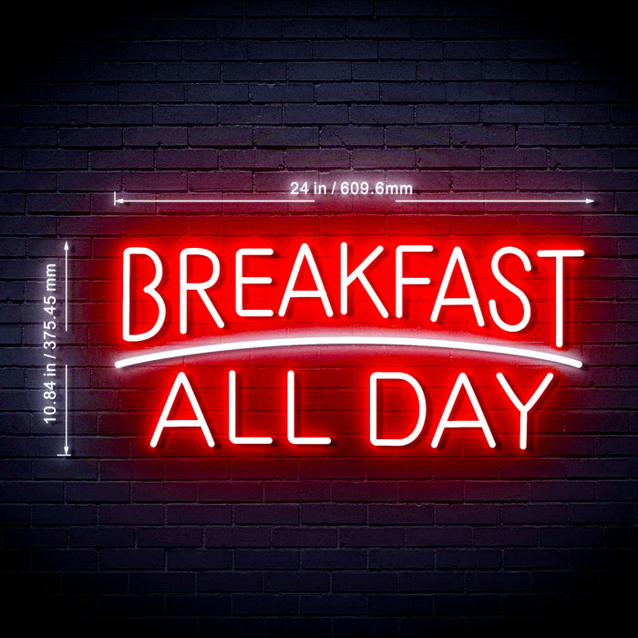 Breakfast All Day Diner Ultra-Bright LED Sign with Remote (Neon-Style, LED Technology) - Way Up Gifts