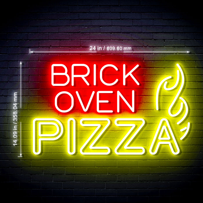 Brick Oven Pizza Ultra-Bright LED Sign with Remote (Neon-Style, LED Technology) - Way Up Gifts