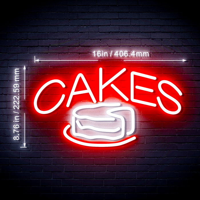 Bakery Cakes Flex Silicone LED Sign (Neon-Style, LED Technology) - Way Up Gifts
