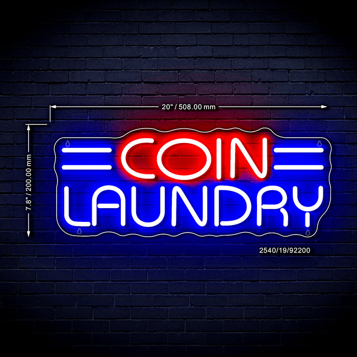 Coin Laundry Ultra-Bright LED Sign with Remote (Neon-Style, LED Technology) - Way Up Gifts