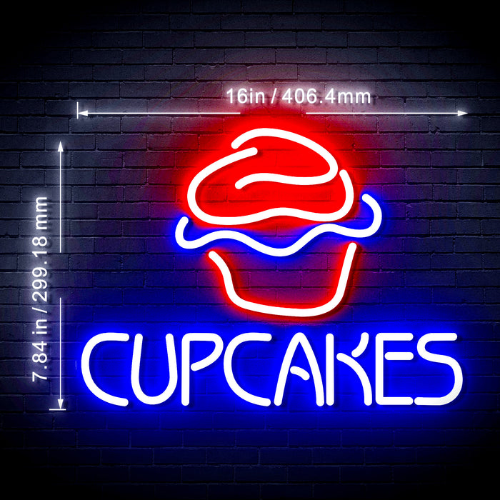 Bakery Cupcakes Flex Silicone LED Sign (Neon-Style, LED Technology) - Way Up Gifts