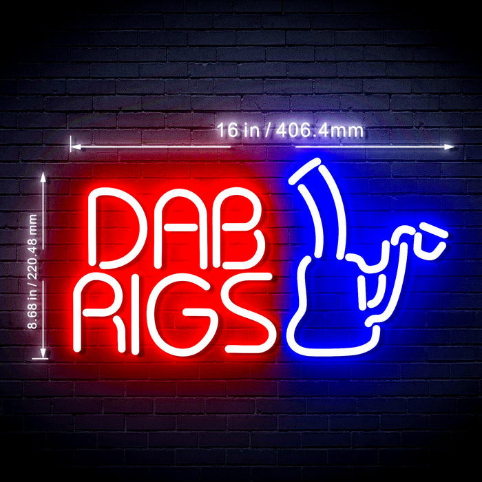 Head Shop Dab Rigs Flex Silicone LED Sign (Neon-Style, LED Technology) - Way Up Gifts