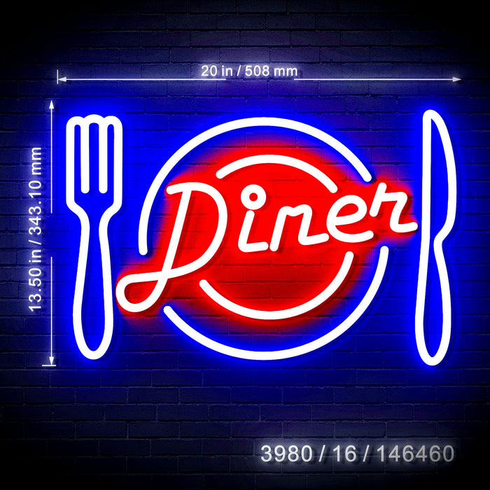 Diner Ultra-Bright LED Sign with Remote (Neon-Style, LED Technology) - Way Up Gifts