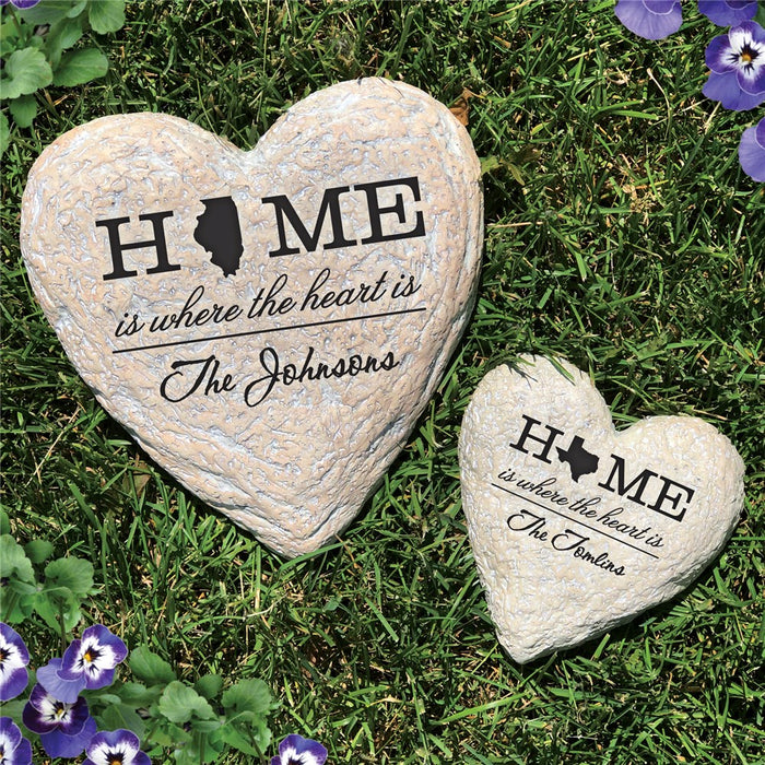 Home State Personalized Garden Stone - Realistic Resin Design - Way Up Gifts