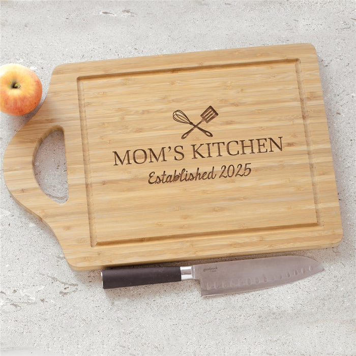 Engraved Mom's Kitchen Cutting Board - Personalized Kitchen Gift for Mom - Way Up Gifts