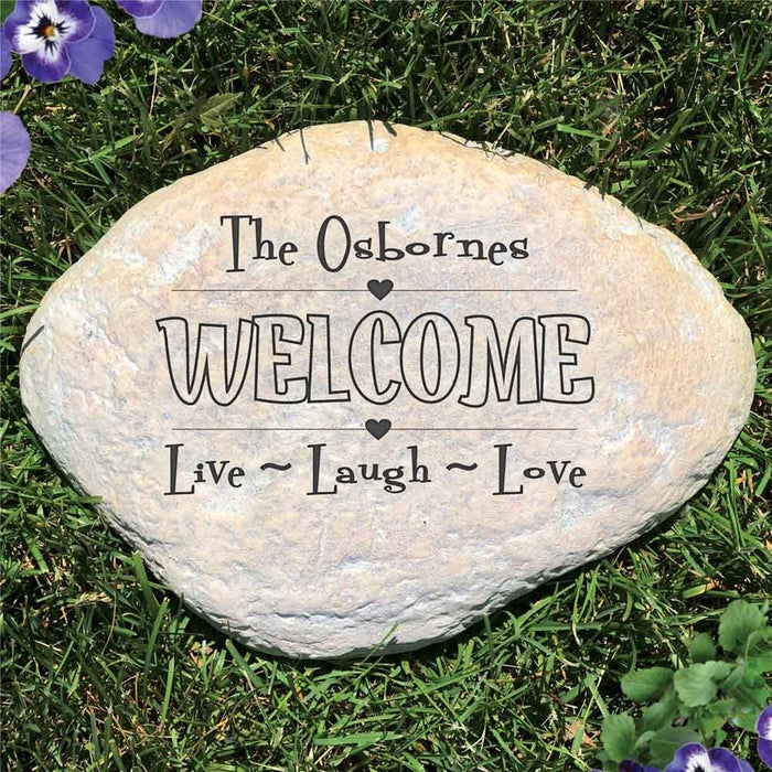 Live, Laugh, Love Inspirational Garden Stone - Realistic Resin Design with Hide a Key - Way Up Gifts