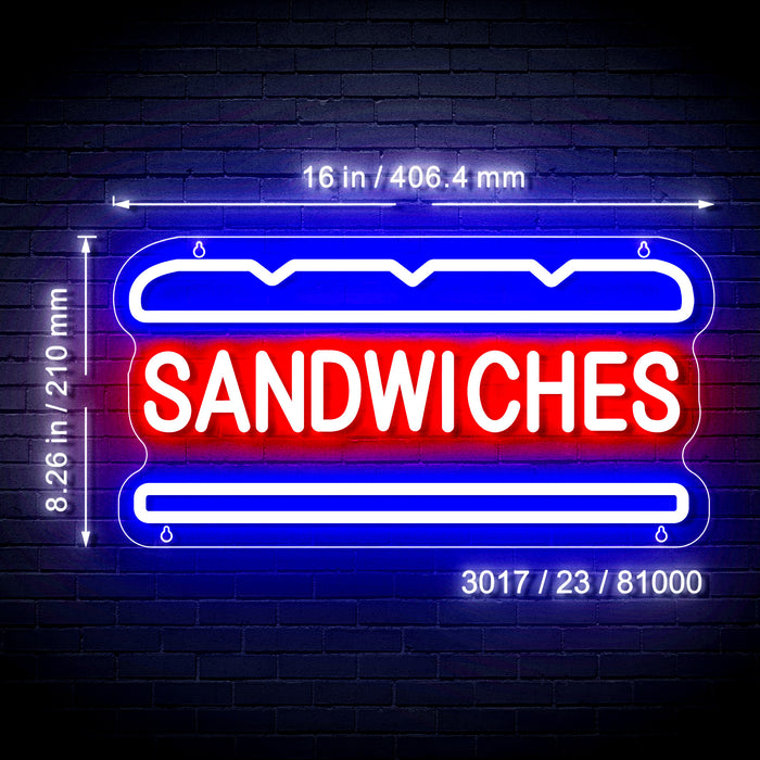 Sandwiches Flex Silicone LED Sign (Neon-Style, LED Technology)