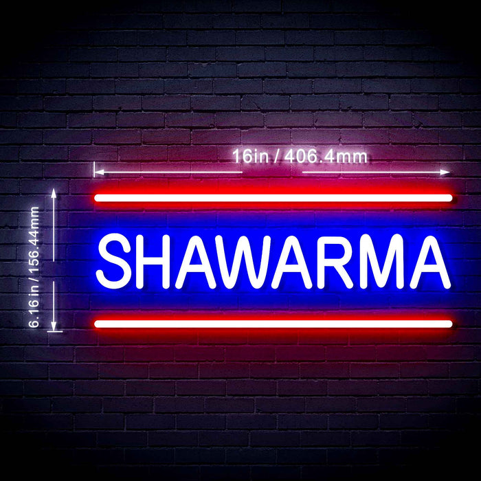 16" Shawarma Flex Silicone LED Sign (Neon-Style, LED Technology) - Way Up Gifts