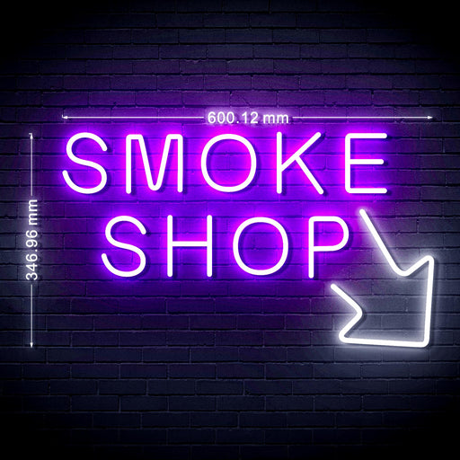 Smoke Shop Arrow Ultra-Bright LED Sign with Remote (Neon-Style, LED Technology) - Way Up Gifts