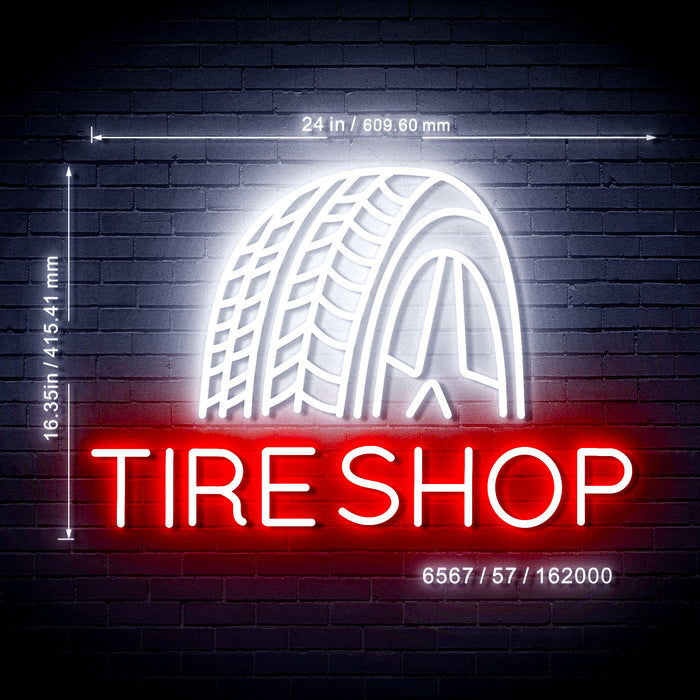 Auto Repair Car Tire Shop v2 Ultra-Bright LED Sign with Remote (Neon-Style, LED Technology) - Way Up Gifts