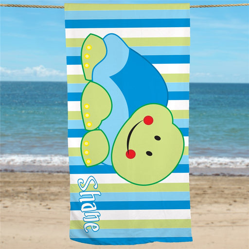 Sea Turtle Custom Beach Towel - Personalized Name Gift - Way Up Gifts