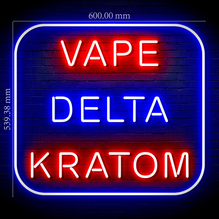 Vape Delta Kratom Ultra-Bright LED Sign with Remote (Neon-Style, LED Technology) - Way Up Gifts