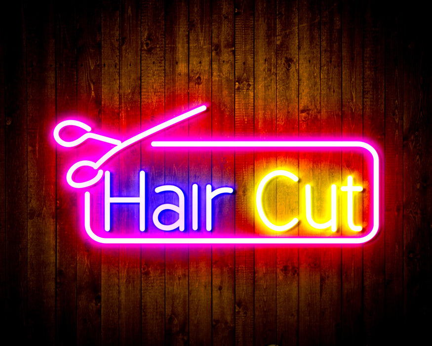 Barber Salon Hair Cut Flex Silicone LED Sign (Neon-Style, LED Technology) - Way Up Gifts
