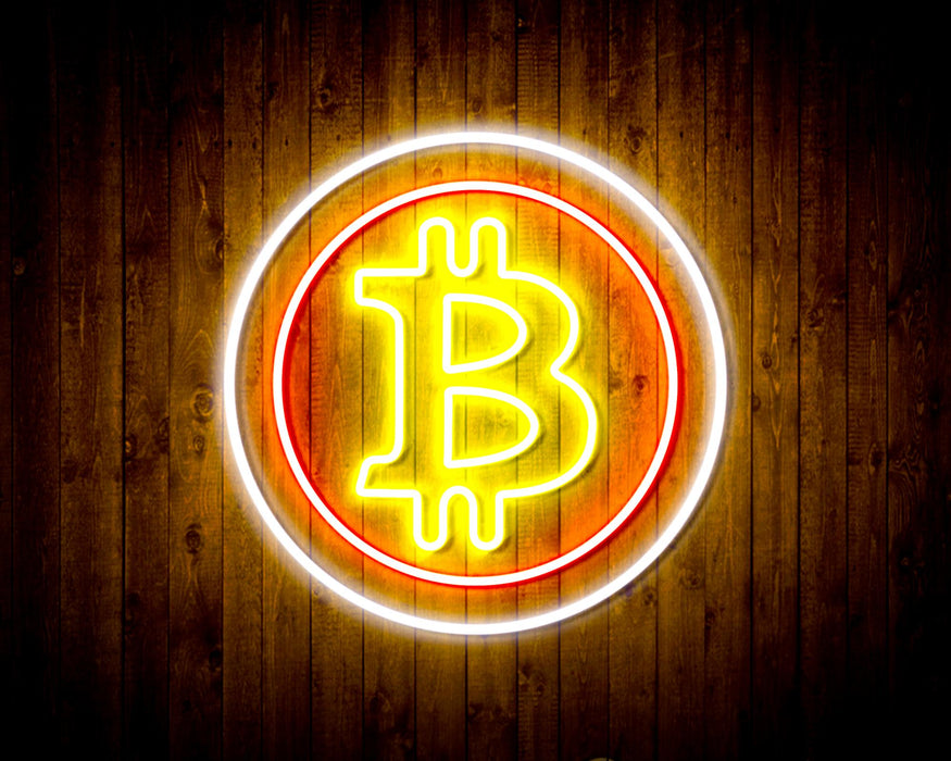 Bitcoin Symbol Flex Silicone LED Sign (Neon-Style, LED Technology) - Way Up Gifts