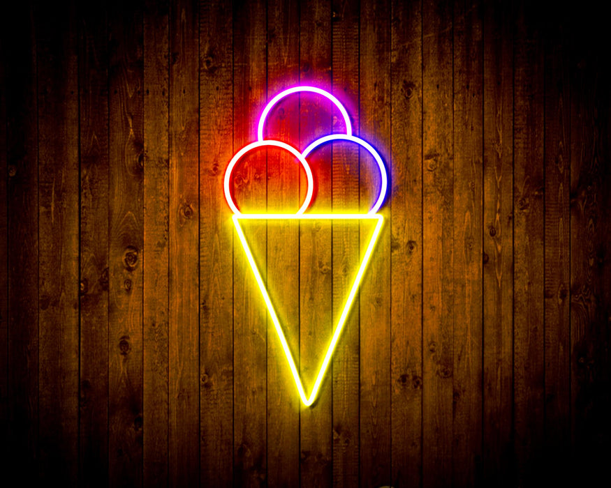 Ice Cream Cone Flex Silicone LED Sign (Neon-Style, LED Technology) - Way Up Gifts