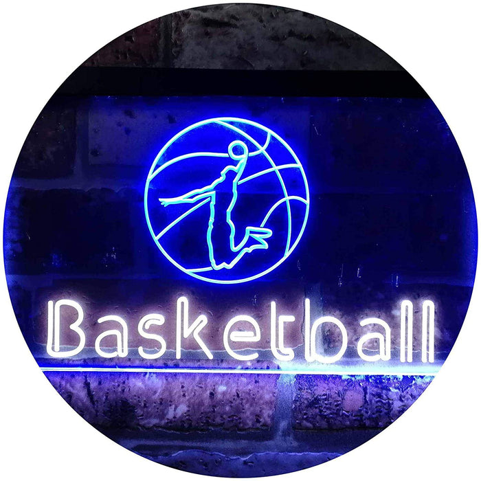 Sports Man Cave Basketball LED Light Sign - Way Up Gifts
