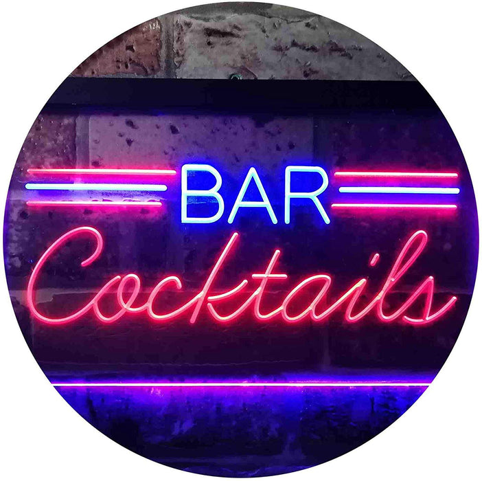 Bar Cocktails LED Light Sign - Way Up Gifts