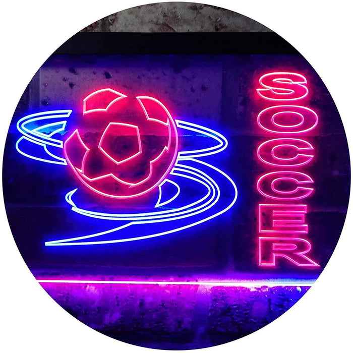 Kids Room Decor Soccer LED Light Sign - Way Up Gifts