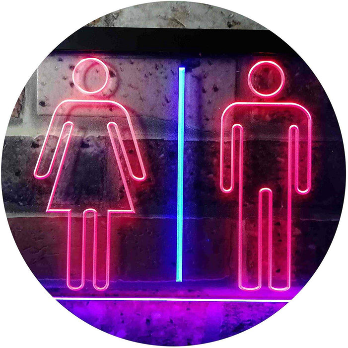 Men Women Bathroom Restroom LED Light Sign - Way Up Gifts