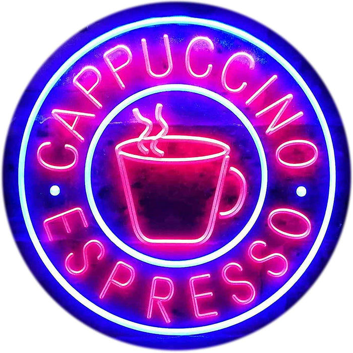 Coffee Cappuccino Espresso LED Light Sign - Way Up Gifts