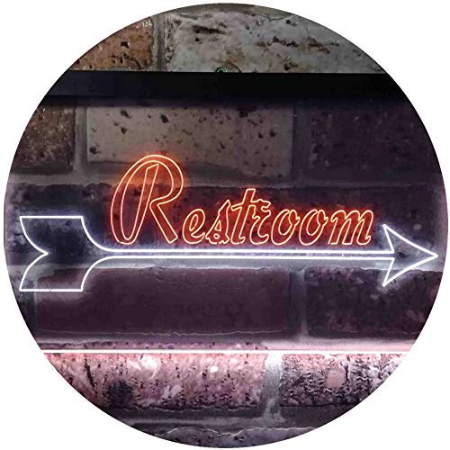 Right Arrow Restroom LED Light Sign - Way Up Gifts