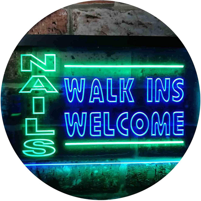 Salon Nails Walk in Welcome LED Light Sign - Way Up Gifts