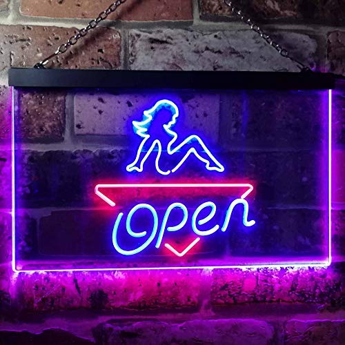 Sexy Girl Open LED Light Sign - Way Up Gifts