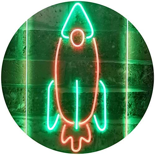 Space Shuttle Rocket Kids Wall Decor LED Light Sign - Way Up Gifts