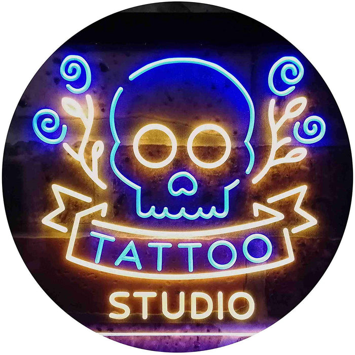 Skull Tattoo Studio LED Light Sign - Way Up Gifts