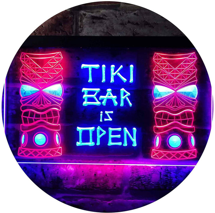 Tiki Bar Open LED Light Sign - Way Up Gifts