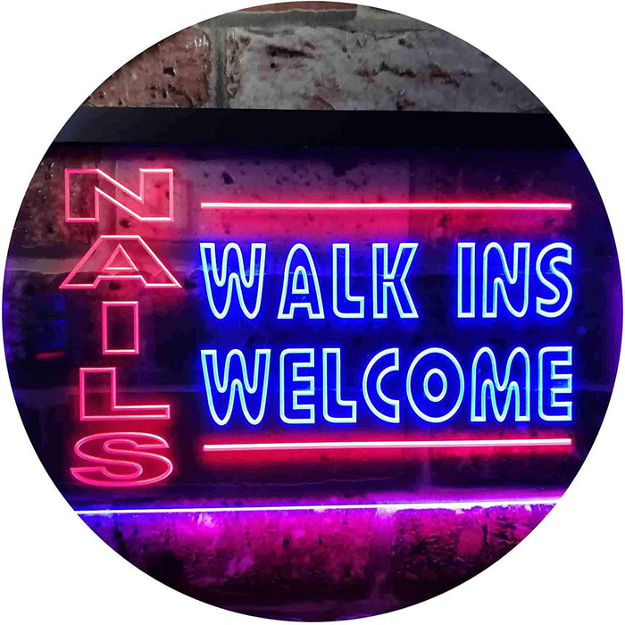 Salon Nails Walk in Welcome LED Light Sign - Way Up Gifts