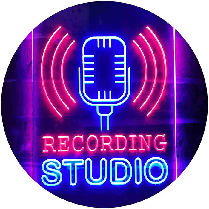 Microphone Recording Studio LED Light Sign - Way Up Gifts