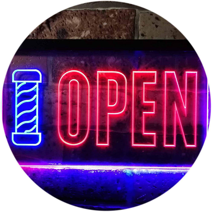 Barber Shop Pole Open LED Light Sign - Way Up Gifts