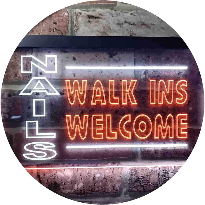 Salon Nails Walk in Welcome LED Light Sign - Way Up Gifts
