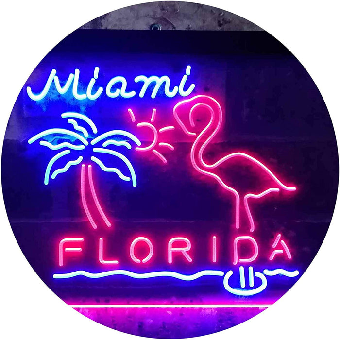 Miami Florida Flamingo LED Light Sign - Way Up Gifts