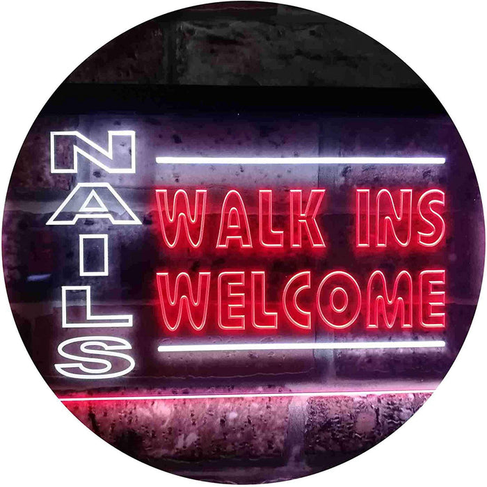 Salon Nails Walk in Welcome LED Light Sign - Way Up Gifts